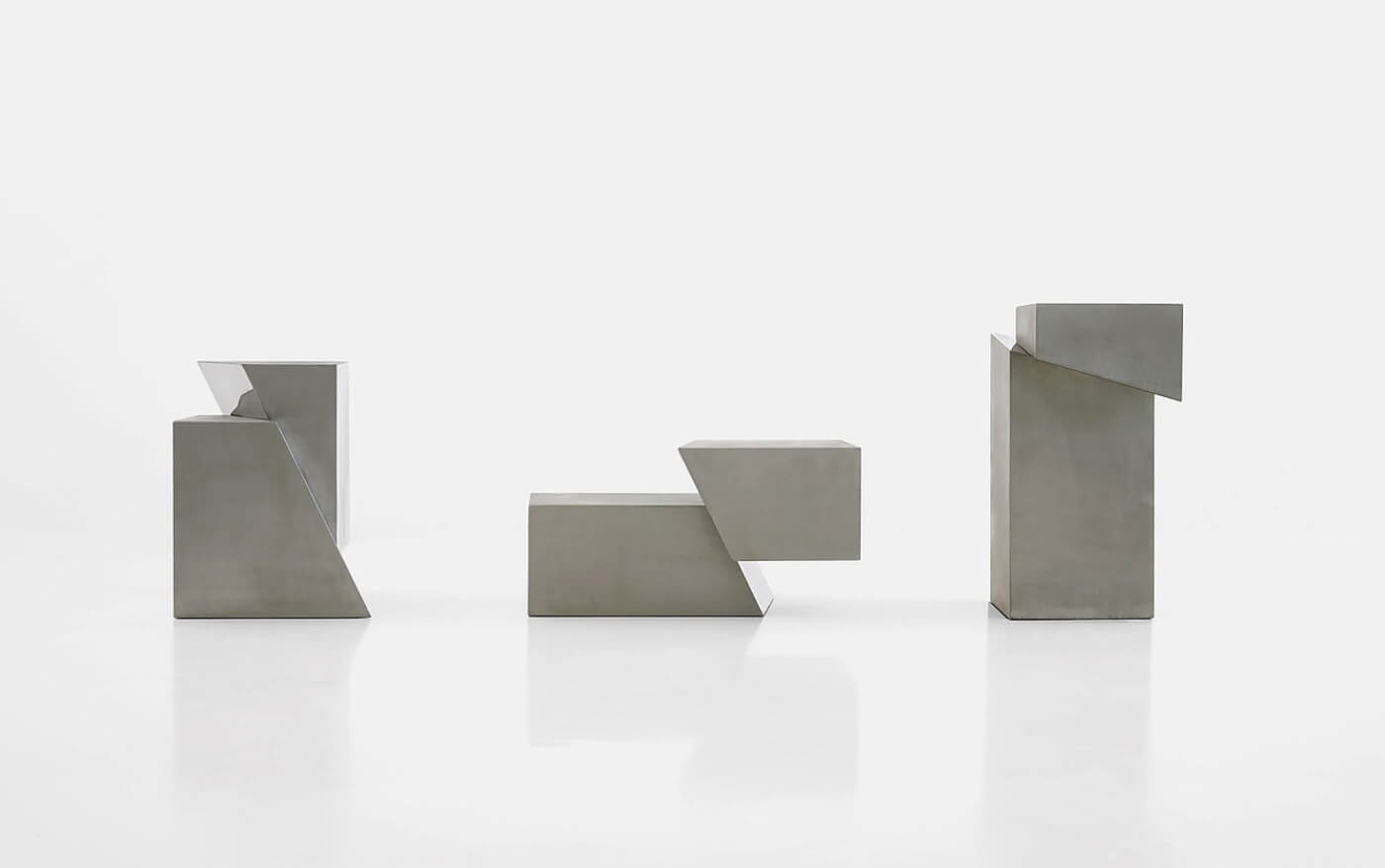 Slice Series - Angular Metal Side Tables